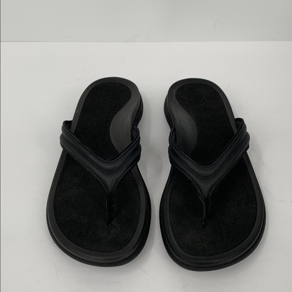 Abeo Black Women’s Thong Sandals - Picture 5 of 7